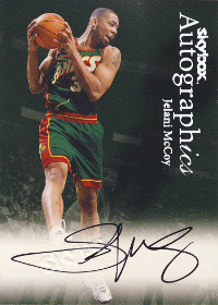 1999-00 SkyBox Premium Autographics #71 Jelani McCoy