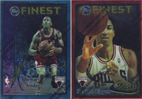 1995-96 Finest Dish and Swish #DS4 Scottie Pippen / Michael Jordan