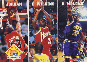 1993-94 Hoops #283 LL Michael Jordan / Dominique Wilkins / Karl Malone