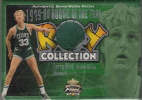2001-02 Fleer Focus ROY Collection Jerseys Patches #10 Larry Bird 90/99 BGS 8