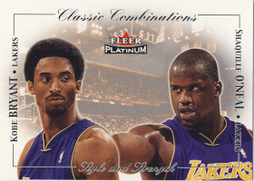 2001-02 Fleer Platinum Classic Combinations #8 Kobe Bryant / Shaquille O'Neal 246/500