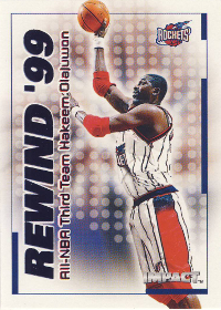 1999-00 SkyBox Impact Rewind 99 #RN27 Hakeem Olajuwon
