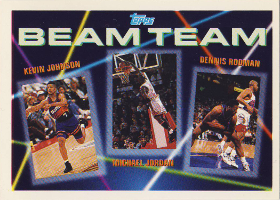 1992-93 Topps Beam Team #3 Kevin Johnson / Michael Jordan / Dennis Rodman