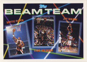 1992-93 Topps Beam Team #6 Scottie Pippen / David Robinson / Jeff Malone