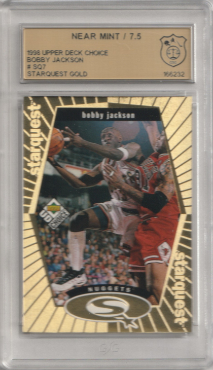 1998-99 UD Choice StarQuest Gold #SQ7 Bobby Jackson 015/100 GSG 7.5
