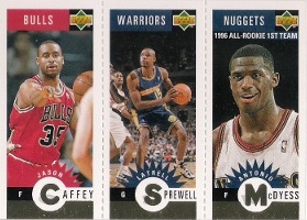 1996-97 Collector's Choice Mini-Cards Gold #M111 McDyess / Sprewell / Caffey