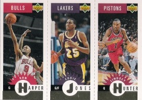1996-97 Collector's Choice Mini-Cards Gold #M113 Hunter / Jones / Harper