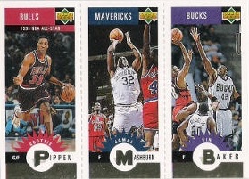 1996-97 Collector's Choice Mini-Cards Gold #M137 Baker / Mashburn / Pippen