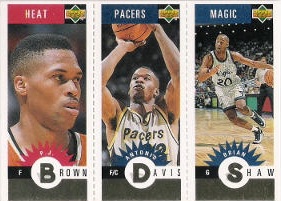 1996-97 Collector's Choice Mini-Cards Gold #M151 Shaw / Davis / Brown