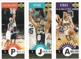 1996-97 Collector's Choice Mini-Cards Gold #M022 Phills / Johnson / Abdul-Rauf
