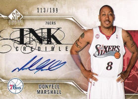 2009-10 SP Signature Edition INKcredible #IDM Donyell Marshall 113/199