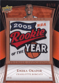 2007-08 Upper Deck Premier Stitchings Patches Copper #PSEO Emeka Okafor 06/10