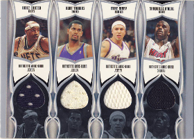 2005-06 Topps Luxury Box Stat Sheet 7 Relics 25 #7 with Carter / Bibby / O'Neal / Marion / Allen / Bryant 24/25