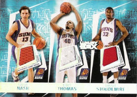 2005-06 Topps Luxury Box Triple Double 5 Relics #3 with Nash / Stoudemire / Marion / Barbosa 101/193