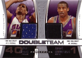 2006-07 Fleer Hot Prospects Double Team Memorabilia #TS with Stoudemire 46/50