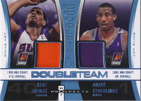 2006-07 Fleer Hot Prospects Double Team Patches White Hot #TS with Stoudemire 08/10