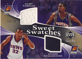 2006-07 Sweet Shot Swatches Dual Gold #TS with Stoudemire 13/25