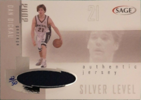 2002 SAGE Jerseys Silver #DDJ Dan Dickau /50 (GU NUM missing!)