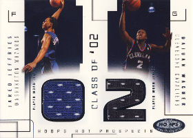 2002-03 Hoops Hot Prospects Class Of Jerseys #12 with Jeffries 211/375