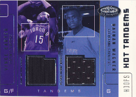 2002-03 Hoops Hot Prospects Hot Tandems #4 with Carter 016/100