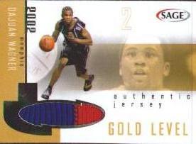 2002 SAGE Jerseys Gold #DWJ Dajuan Wagner /25 (GU NUM missing!)