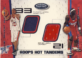 2001-02 Hoops Hot Prospects Hot Tandems #EGDM #34 with Miles 030/100