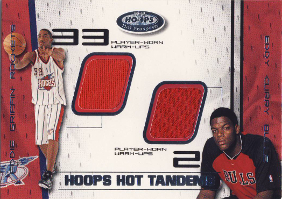 2001-02 Hoops Hot Prospects Hot Tandems #EGEC #36 with Curry 064/100