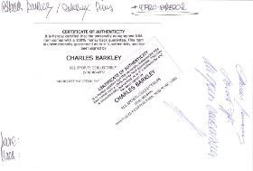 Original-Autograph Charles Barkley (back)
