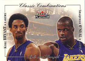 2001-02 Fleer Platinum Classic Combinations #8 Kobe Bryant / Shaquille O'Neal 206/500 -Lakers-
