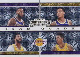 2019-20 Panini Contenders Team Quads #14 Anthony Davis / Kyle Kuzma / Danny Green / LeBron James -Lakers-