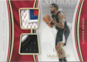2016-17 Immaculate Collection Dual Patches #7 DeAndre Jordan 17/35