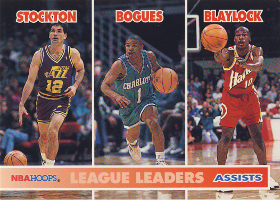 1994-95 Hoops #253 LL John Stockton / Muggsy Bogues / Mookie Blaylock