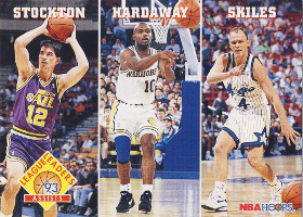 1993-94 Hoops #286 LL John Stockton / Tim Hardaway / Scott Skiles