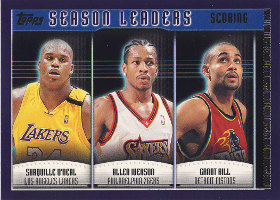 2000-01 Topps #150 SL Shaquille O'Neal / Allen Iverson / Grant Hill
