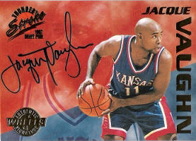 1997 Wheels Rookie Thunder Stroke Autographs #TS09 Jacque Vaughn