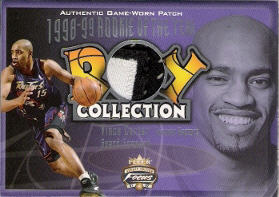 2001-02 Fleer Focus ROY Collection Jerseys Patches #1 Vince Carter 10/99