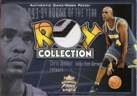 2001-02 Fleer Focus ROY Collection Jerseys Patches #3 Chris Webber 97/99