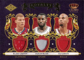 2009-10 Crown Royale Rookie Royalty Materials #3 Blake Griffin RC / DeJuan Blair RC / Taj Gibson RC 285/499