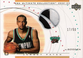 2002-03 Ultimate Collection Jerseys Patches #DGP Drew Gooden RC 17/50
