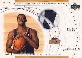 2002-03 Ultimate Collection Jerseys Patches #NHP Nene Hilario RC 43/50