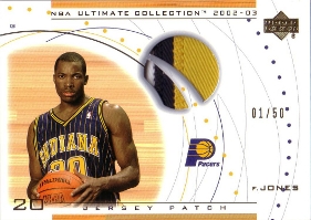 2002-03 Ultimate Collection Jerseys Patches #FJP Fred Jones RC 01/50
