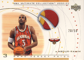 2002-03 Ultimate Collection Jerseys Patches #SHP Shareef Abdur-Rahim 20/50