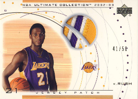 2002-03 Ultimate Collection Jerseys Patches #KRP Kareem Rush RC 41/50