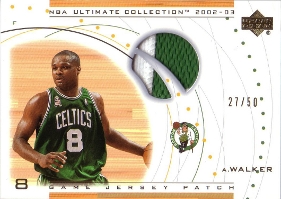 2002-03 Ultimate Collection Jerseys Patches #AWP Antoine Walker 27/50