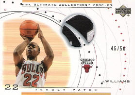 2002-03 Ultimate Collection Jerseys Patches #JWP Jay Williams RC 46/50