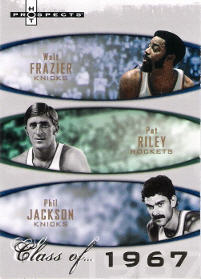 2007-08 Fleer Hot Prospects Class of #1967 Walt Frazier / Pat Riley / Phil Jackson 1124/1967