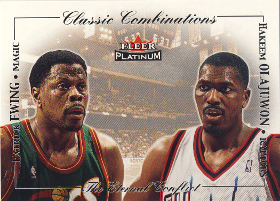 2001-02 Fleer Platinum Classic Combinations #6 Hakeem Olajuwon / Patick Ewing 440/500