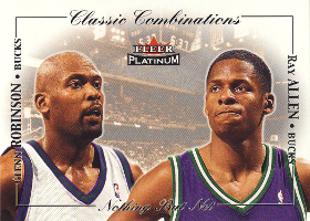 2001-02 Fleer Platinum Classic Combinations #13 Ray Allen / Glenn Robinson 1150/2000