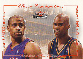 2001-02 Fleer Platinum Classic Combinations Retail #5 Vince Carter / Antawn Jamison