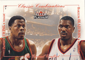 2001-02 Fleer Platinum Classic Combinations Retail #6 Hakeem Olajuwon / Patick Ewing